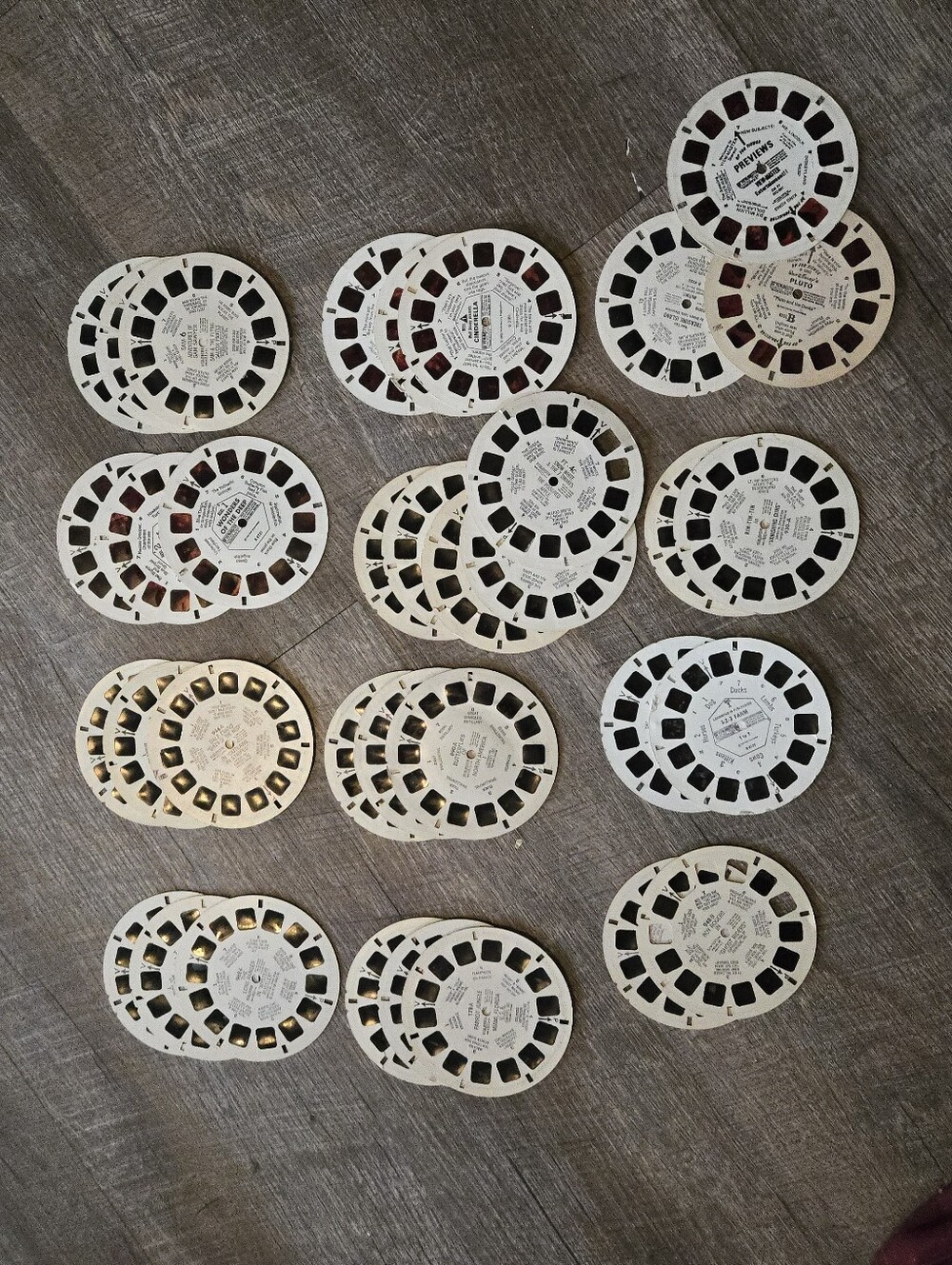 VTG Lot 30 Viewmaster Reels-Snow White, Rin TinTin READ